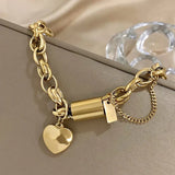 Chunky Srce Narukvica | Zlato